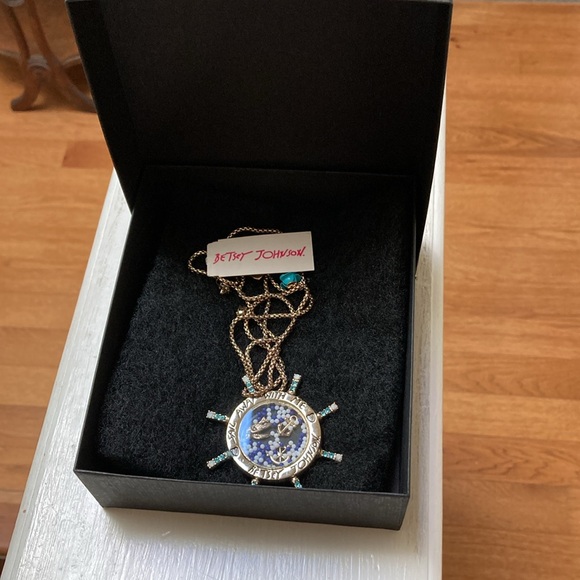 Betsey Johnson, Sail Away With Me, Ship Wheel Pendant - Picture 7 of 14
